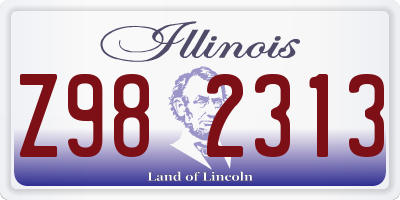 IL license plate Z982313