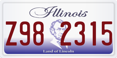 IL license plate Z982315
