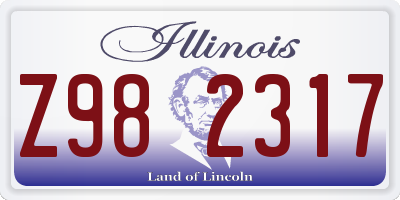 IL license plate Z982317