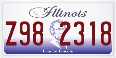 IL license plate Z982318