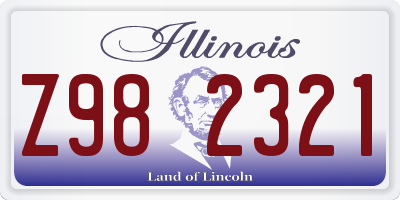 IL license plate Z982321