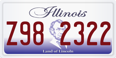 IL license plate Z982322
