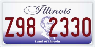 IL license plate Z982330