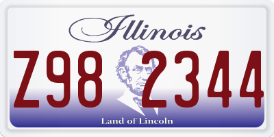 IL license plate Z982344