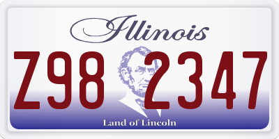 IL license plate Z982347