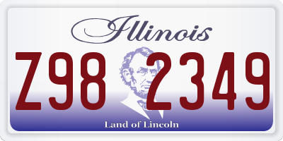 IL license plate Z982349