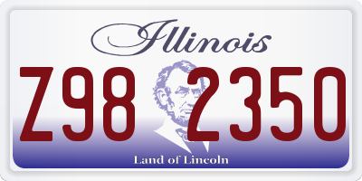 IL license plate Z982350