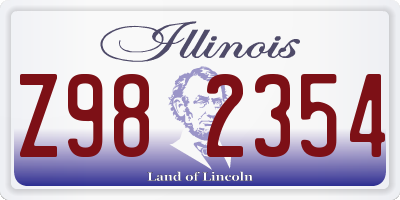 IL license plate Z982354