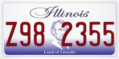 IL license plate Z982355