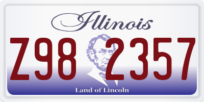 IL license plate Z982357