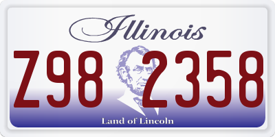 IL license plate Z982358