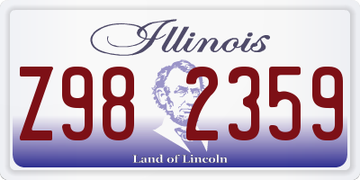 IL license plate Z982359