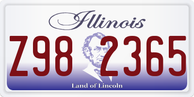 IL license plate Z982365