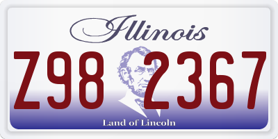 IL license plate Z982367