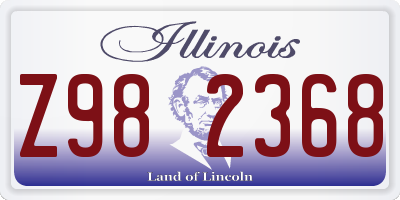 IL license plate Z982368