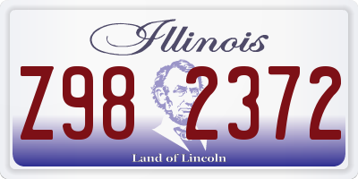 IL license plate Z982372