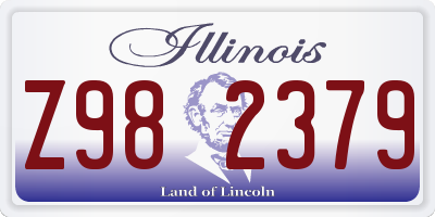 IL license plate Z982379