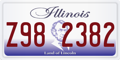 IL license plate Z982382