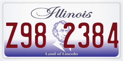 IL license plate Z982384