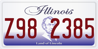 IL license plate Z982385