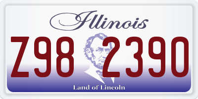 IL license plate Z982390