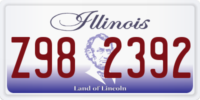 IL license plate Z982392