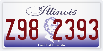 IL license plate Z982393