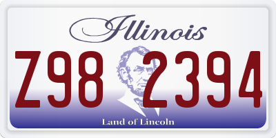 IL license plate Z982394