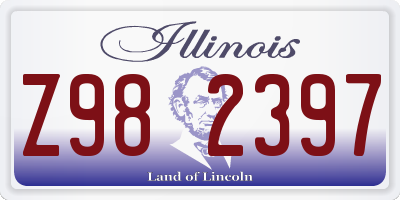 IL license plate Z982397