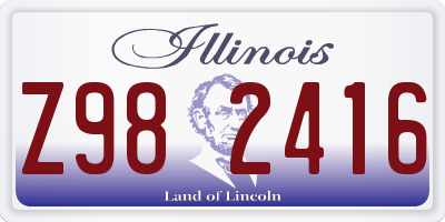 IL license plate Z982416