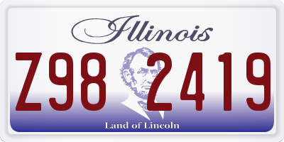 IL license plate Z982419