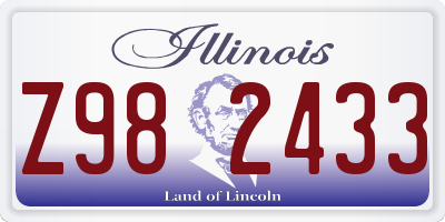 IL license plate Z982433