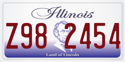 IL license plate Z982454