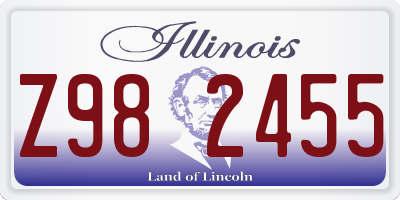 IL license plate Z982455