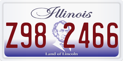 IL license plate Z982466