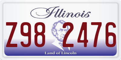 IL license plate Z982476