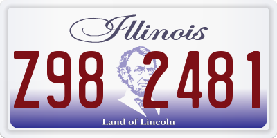IL license plate Z982481