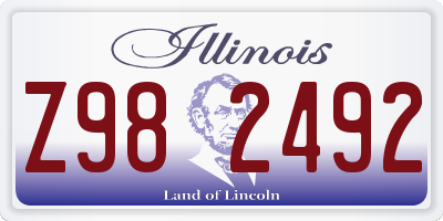 IL license plate Z982492