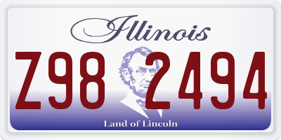 IL license plate Z982494