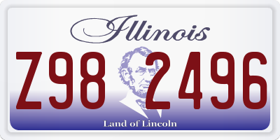 IL license plate Z982496