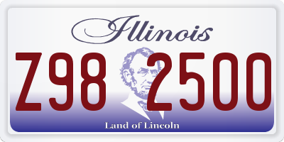IL license plate Z982500