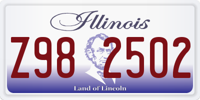 IL license plate Z982502