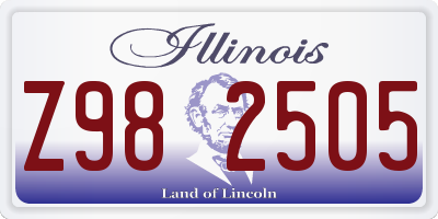 IL license plate Z982505