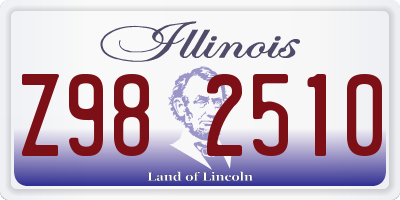 IL license plate Z982510