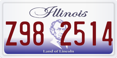 IL license plate Z982514