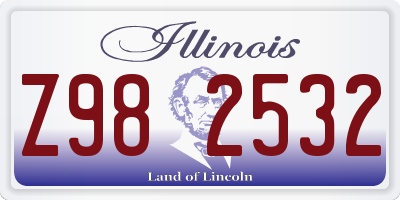 IL license plate Z982532