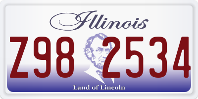 IL license plate Z982534