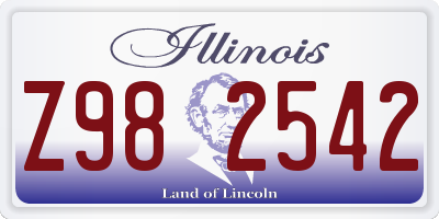 IL license plate Z982542