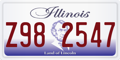IL license plate Z982547