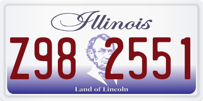 IL license plate Z982551